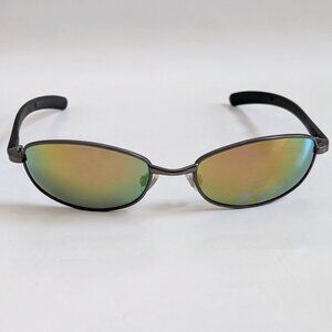 NWT Vintage 90's Rectangle Metal Combo Sport Sunglasses (Gunmetal)